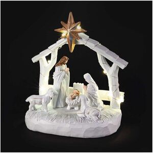 EMOS LED karácsonyi betlehem, beltéri, meleg fehér, időzítő, 16, 5cm, 2× AAA kép