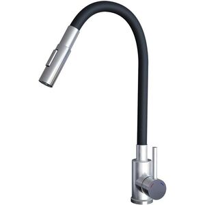 Sinks Elasta S Csaptelep, rozsdamentes acél/ fekete kép
