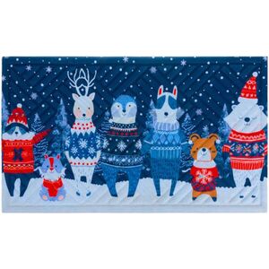 Ruhhy 26636 Bejárati lábtörlő ünnepi motívummal 75 × 45 cm, kék kép