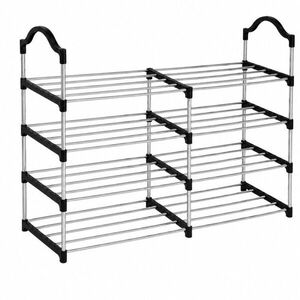 Verk 27737 fém cipőtartó polc, 4 szintes, 86×73×26 cm kép