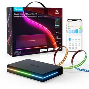 Govee AI Sync Box 2 Smart TV RGBICW háttérvilágítás 55-65 kép