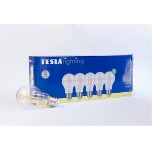 Tesla FILAMENT RETRO BULB E27, 7, 2 W, 230 V, 806 lm, 25000 h, 2700K meleg fehér, 360°, víztiszta kép