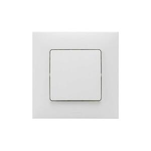 Legrand - Egypólusú, 1-modulos kapcsoló NILOE kerettel, fehér LR0028+LR0022 kép