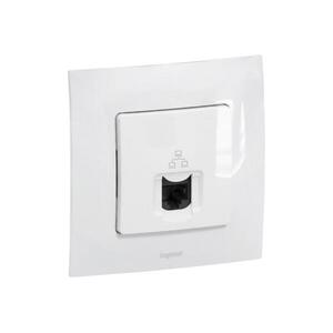 Legrand - RJ45 Ethernet aljzat NILOE kerettel, fehér LR0028+LR0020 kép