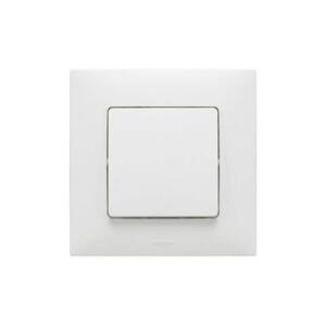 Legrand - Egypólusú kapcsoló sz. 1/0 kerettel NILOE fehér LR0028+LR0025 kép