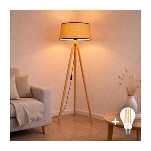 Brilagi - CERIA LED állólámpa 1xE27/60W/230V átmérő 35 cm bézs EG781083+AS0463 kép