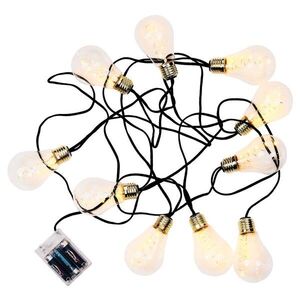 BULB LIGHTS égősor, villanykörte fekete zsinórral LED, 10 égős kép