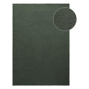 Sötétzöld kézi szövésű gyapjú szőnyeg 160x230 cm Calmio – Hanse Home kép