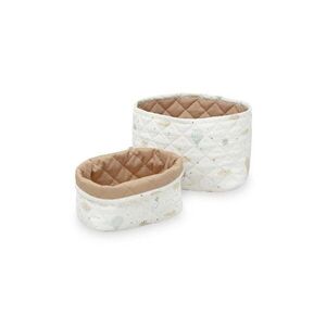 Krémszínű-világosbarna textil játéktároló kosár szett 2 db-os ø 24x17 cm Dreamland/Camel – Cam Cam Copenhagen kép