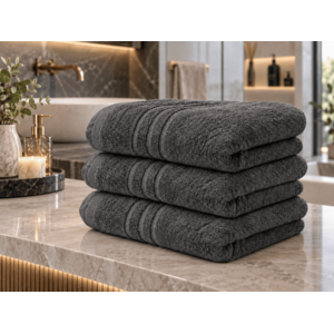Comfort sötétszürke fürdőlepedő 70 x 140 cm, 100% pamut kép
