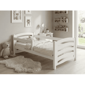Gyerekágy MELA 80 x 160 cm, fehér Matrac: EASYSOFT 8 cm matraccal, Ágyrács: Ágyrács nélkül kép