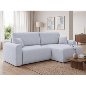 Kihúzható, kétoldalas L-alakú NORDEN PAROS ülőgarnitúra 250x140 cm, világosszürke kép