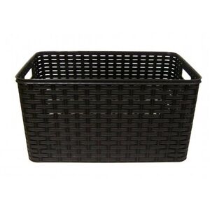 MEGAPLAST univerzális tárolókosár, műrattan, 19 × 29 × 39 cm, wenge kép