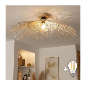 Brilagi - LED felületre szerelt csillár CERIA BOHO 1xE27/40W/230V, átm. 70 cm, bambusz/tölgy BG3985+EG781124 kép
