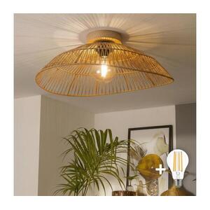 Brilagi - LED felületre szerelt csillár CERIA BOHO 1xE27/40W/230V átm. 70 cm barna/tölgy BG3985+EG781098 kép