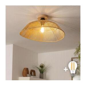Brilagi - LED felületre szerelhető csillár CERIA BOHO 1xE27/40W/230V átmérő 50 cm barna/tölgy BG3985+EG781097 kép