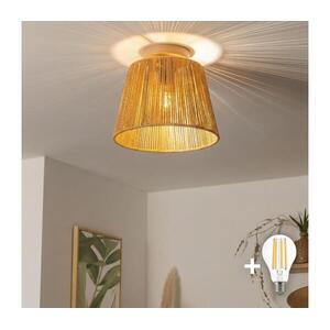 Brilagi - LED felületre szerelhető mennyezeti csillár CERIA BOHO 1xE27/40W/230V átm. 28 cm barna/tölgy BG3985+EG781111 kép